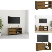 vidaXL Armoire TV brun miel 80x31x39 cm Pin massif - Meuble TV