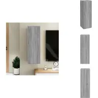 vidaXL Armoire TV Gris Sonoma 30,5x30x90 cm Bois composite - Meuble TV