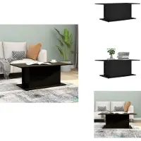 vidaXL Table basse noire 102x55,5x40 cm Bois composite - Tables basses