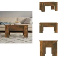 vidaXL Table basse chêne fumé 79x49x41 cm Bois composite - Tables basses