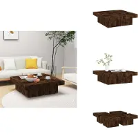 vidaXL Table basse chêne fumé 90x90x28 cm Bois composite - Tables basses