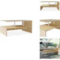 vidaXL Table basse en bois composite 90x59x42 cm Chêne - Tables basses