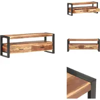 vidaXL Armoire TV 120x35x45 cm bois massif couleur miel - Meuble TV