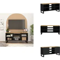 vidaXL Meuble TV 100x33x46 cm Bois massif de manguier & bois composite - Meubles TV