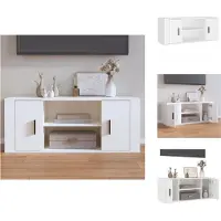 vidaXL Armoire TV Blanc 100x35x40 cm Bois composite - Meuble TV