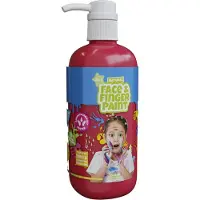 Natural Face & Fingerpaint Bouteille de peinture naturelle pour visage et doigts avec pompe - Rouge, 1 l (1000 ml)