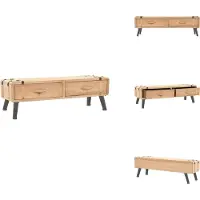 vidaXL Armoire TV en bois massif de sapin 120x33x35 cm - Meuble TV