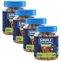 Simply From Nature Smart Bites - Friandises de viande de cerf pour chiens - 4x130 g