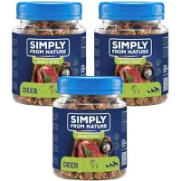 Simply From Nature Smart Bites - Friandises à base de viande de cerf pour chiens - 3x130 g