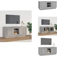 vidaXL Armoire TV Gris Sonoma 102x35x45 cm Bois composite - Meuble TV