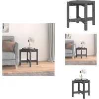 vidaXL Table basse Gris Ø 52,5x45 cm Pin massif - Tables basses
