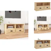vidaXL Armoire TV Chêne Sonoma 93x35,5x45 cm Bois composite - Meuble TV