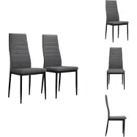 vidaXL Chaise de salle à manger 2 pcs. Tissu gris clair - Chaises de salle à manger