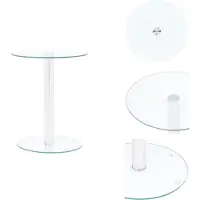vidaXL Table basse transparente 40 cm verre trempé - Tables basses