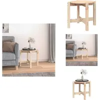 vidaXL Table basse Ø 52,5x45 cm Pin massif - Tables basses