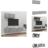 vidaXL Ensemble de 3 meubles TV Gris Sonoma Bois composite - Meubles TV