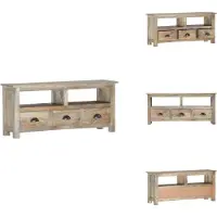 vidaXL Armoire TV 110x30x50 cm en bois massif de manguier - Meuble TV