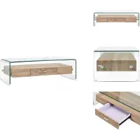 vidaXL Couchtisch Transparent 98×45×31 cm Heart Glass - Couchtisch