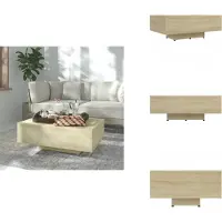 vidaXL Table basse Chêne Sonoma 85x55x31 cm Bois composite - Tables basses