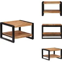 vidaXL Table basse 60 x 60 x 40 cm en bois massif d'acacia - Tables basses