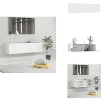 vidaXL Armoire TV Blanc 120x30x30 cm Bois composite - Meuble TV