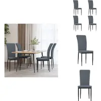 vidaXL Chaises de salle à manger 4 pcs. Gris foncé Velours - Chaises de salle à manger