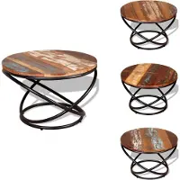 vidaXL Table basse en vieux bois massif 60x60x40 cm - Tables basses