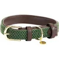Kentucky Nylon Plaited Dog Collar Marron 50-60 cm