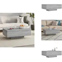 vidaXL Table basse Gris Sonoma 85x55x31 cm Bois composite - Tables basses