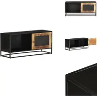 vidaXL Armoire TV 90x30x40 cm Bois de manguier brut - Meuble TV
