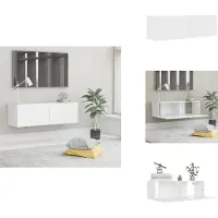 vidaXL Armoire TV Blanc 100x30x30 cm Bois composite - Meuble TV