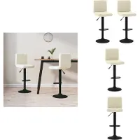 vidaXL Tabouret de bar 2 pcs. velours crème - Tabouret de bar