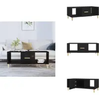 vidaXL Table basse noire 102x50x40 cm Bois composite - Tables basses