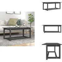 vidaXL Table basse Gris 110x55x45 cm Pin massif - Tables basses