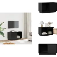 vidaXL Meuble TV Noir 74x35x44 cm Pin massif - Meubles TV