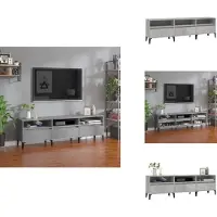 vidaXL Armoire TV gris béton 150x30x44,5 cm Bois composite - Meuble TV