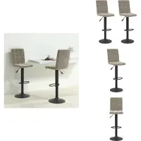 vidaXL Tabouret de bar 2 pcs velours gris clair - Tabouret de bar