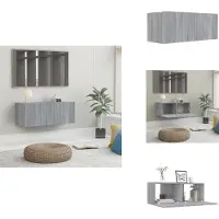 vidaXL Armoire TV Gris Sonoma 80x30x30 cm Bois composite - Meuble TV