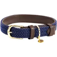 Kentucky Nylon Plaited Dog Collar Marron 32-38 cm