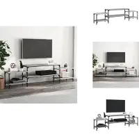 vidaXL Armoire TV Gris Sonoma 197x35x52 cm Bois composite - Meuble TV