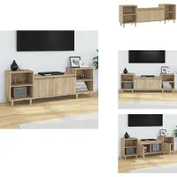 vidaXL Armoire TV Chêne Sonoma 160x35x55 cm Bois composite - Meuble TV