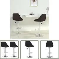 The Living Store Tabouret de bar 2 pcs. Simili cuir noir