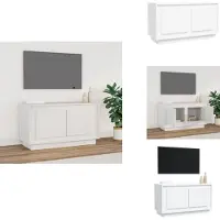 vidaXL Armoire TV Blanc 80x35x45 cm Bois composite - Meuble TV