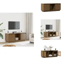 vidaXL Armoire TV brun miel 110,5x35x44 cm Pin massif - Meuble TV