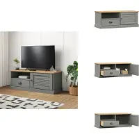vidaXL Armoire TV VIGO Gris 106x40x40 cm Pin massif - Meuble TV