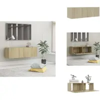 vidaXL Armoire TV Chêne Sonoma 100x30x30 cm Bois composite - Meuble TV