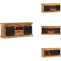 vidaXL Armoire TV 110x30x45 cm Vieux bois massif - Meuble TV