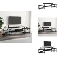 vidaXL Armoire TV noire 197x35x52 cm Bois composite - Meuble TV