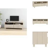 vidaXL Armoire TV HAMAR brun miel 106x40x40 cm Pin massif - Meuble TV