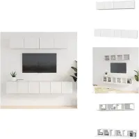 vidaXL Ensemble de 5 meubles TV Blanc Matériau dérivé du bois - Meubles TV